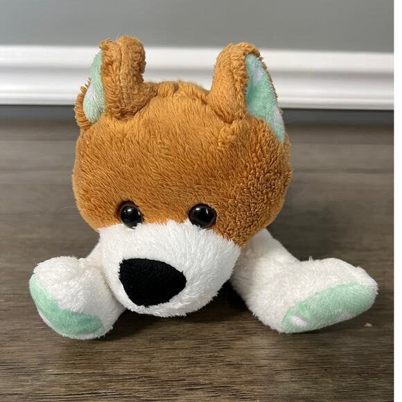 Animal Adventure‎ Puppy Dog Brown Green Hearts Feet - Picture 1 of 5
